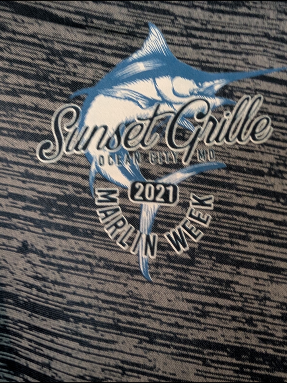 Sunset Grille Marlin Week 2021 Graphic Tee - Blue & Gray